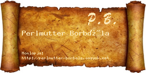 Perlmutter Borbála névjegykártya